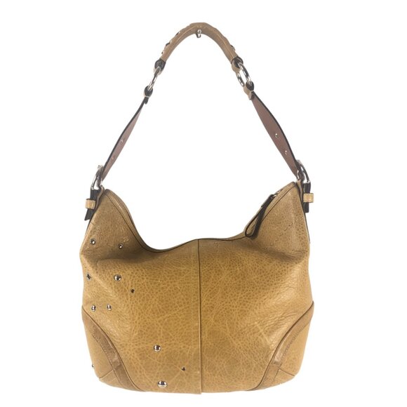 COACH Tan Studded Grommet Leather Soho Hobo Handbag F10932 - Picture 3 of 12